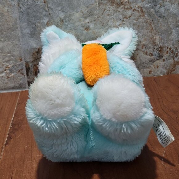 Vintage Kaybee Blue And White Bunny Rabbit Holding Carrot Plush - Picture 5 of 11